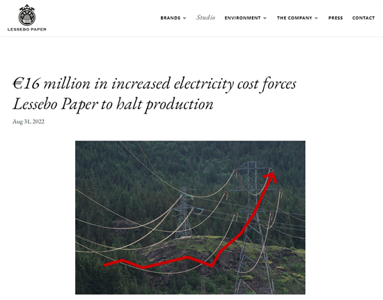 欧洲能源成本飙升严重影响木业发展