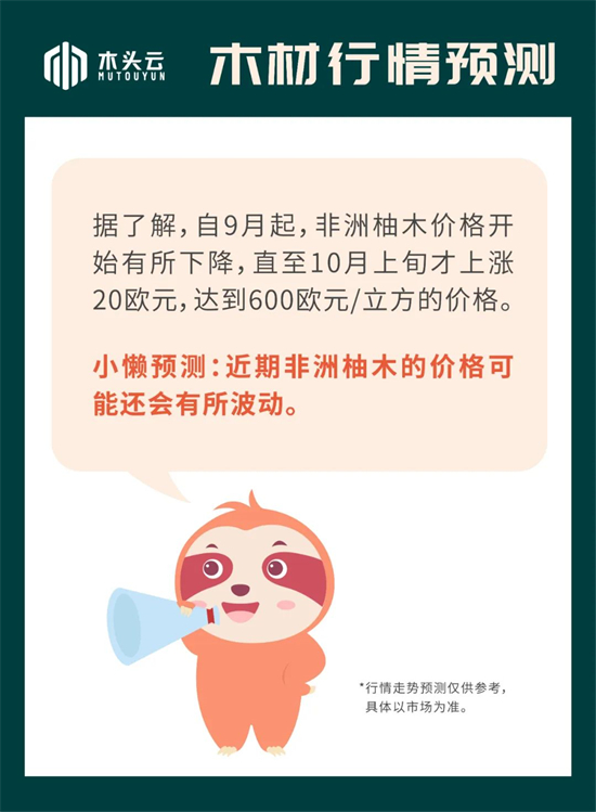 木材行情｜10月25日木材市场非洲柚木价格行情预测