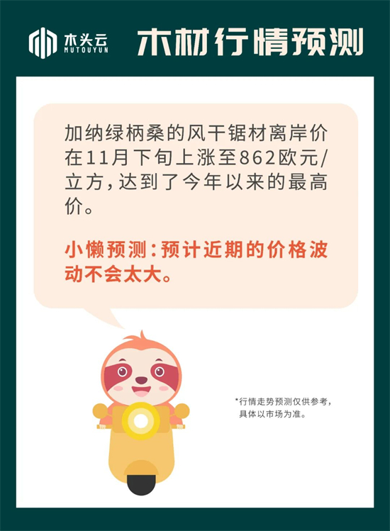 木材行情｜12月13日绿柄桑价格行情